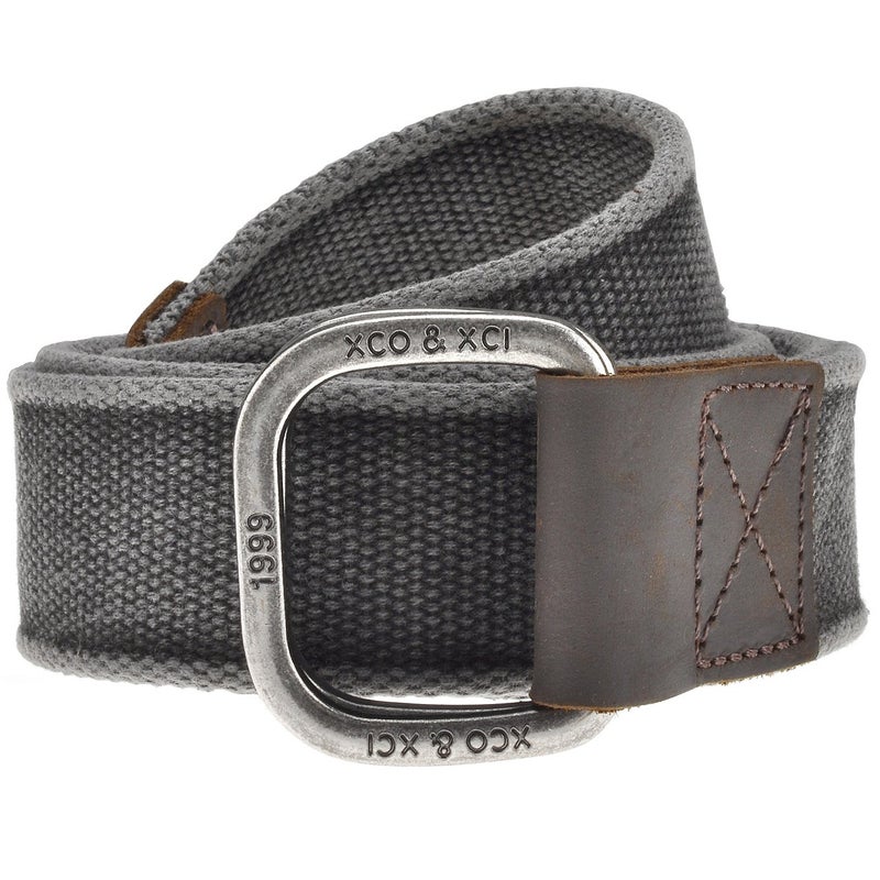 FALETO Mens 53.5'' Double D-Ring Canvas Web Belt Military Casual Belt with Box,#01 Black - Image 3